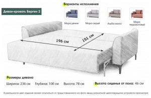 Диван-кровать Берген 2 Вариант 2
